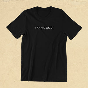 Thank God T-Shirt "English" - Black