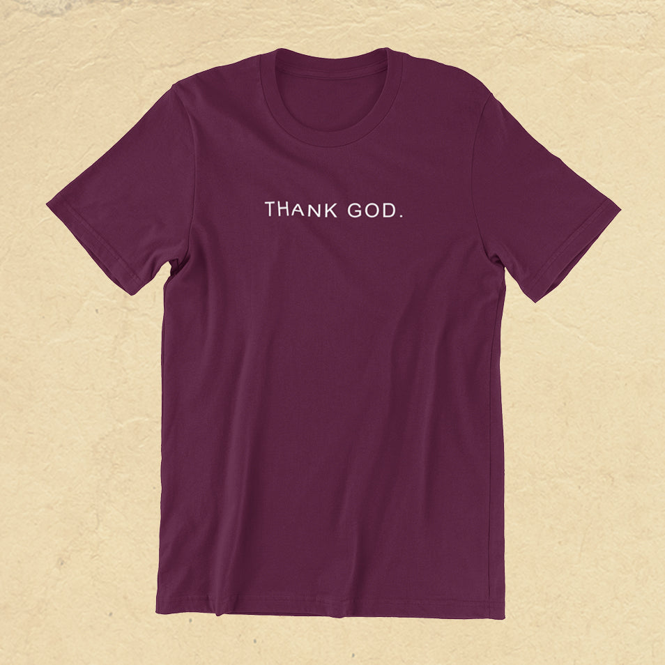 Thank God T-Shirt "English" - Maroon